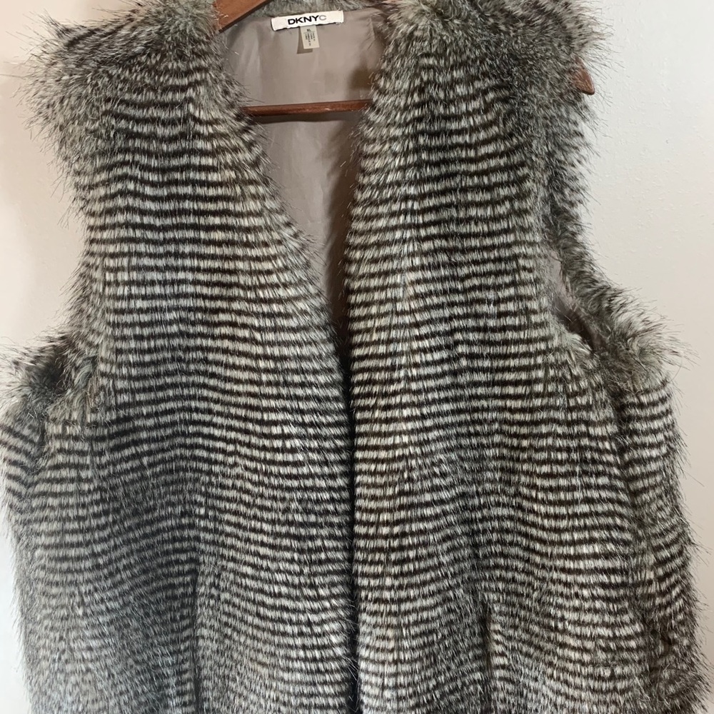 Faux Fur Vest with Pockets